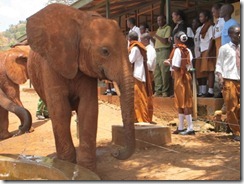 Mzima with the pupils